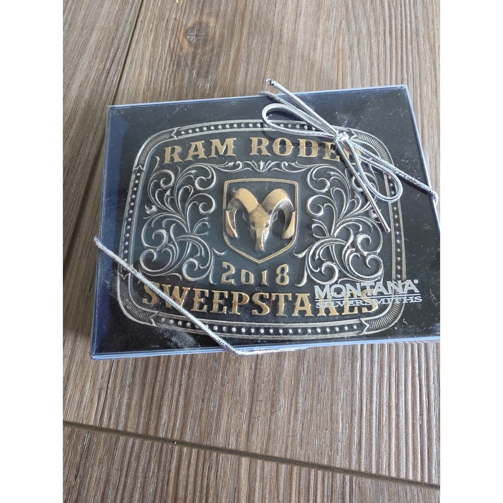Ram Rodeo 2018 Sweepstakes Belt Buckle Montana Silversmiths‎ - New In Box